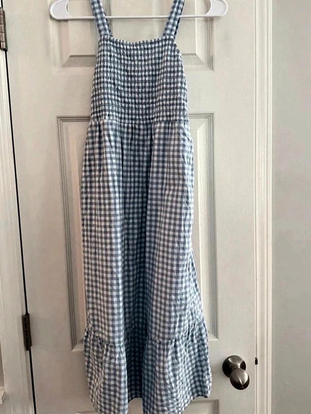 Carters girls gingham maxi dress size 6/7